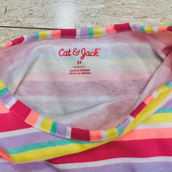 Cat & Jack Vibrant Striped Dress - Picture 3 of 4